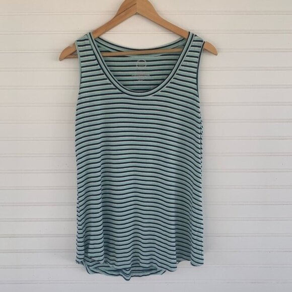 Maurice’s Blue White Striped Tank Top Women’s Size L - Picture 1 of 4